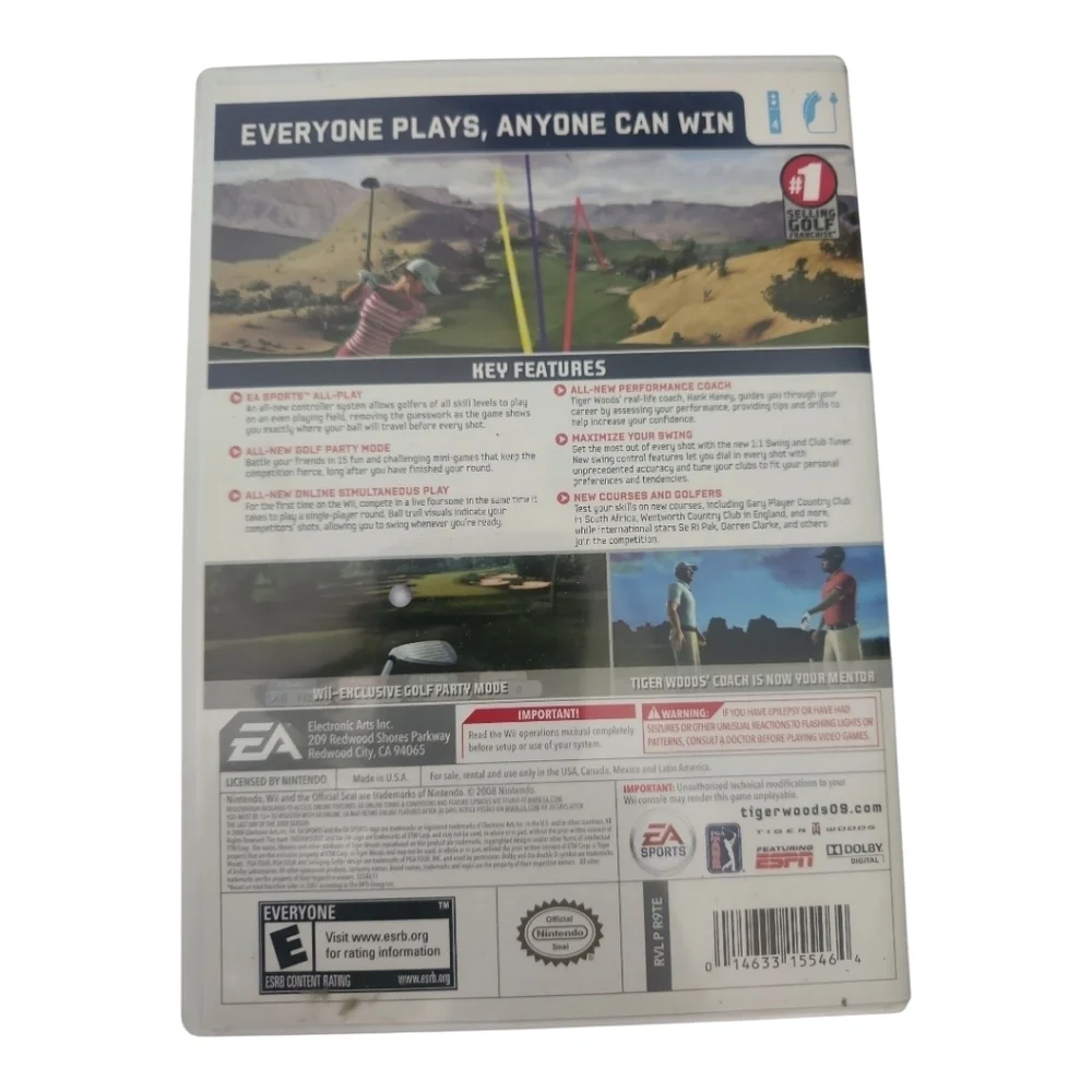Tiger Woods PGA Tour 09 All-Play (Nintendo Wii) – Complete with Game & Manual